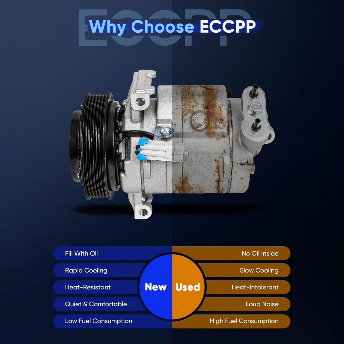 AC Compressor Compatible with Chevrolet Sonic L4 1.6L 1.8L 2012 – Fast Cooling Car AC Compressor