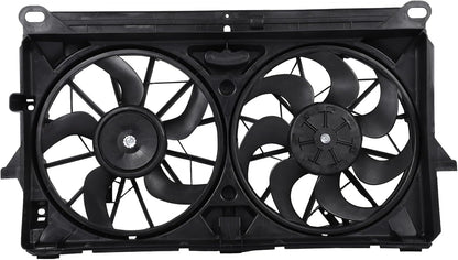 Radiator Cooling Fan Assembly Compatible with GMC Sierra 1500 4.3L, Chevrolet Silverado 1500 4.8L (2007-2013), Suburban 1500 5.3L (2007-2014) – Replaces AC Condenser Fan 620653, 622220, GM3115211