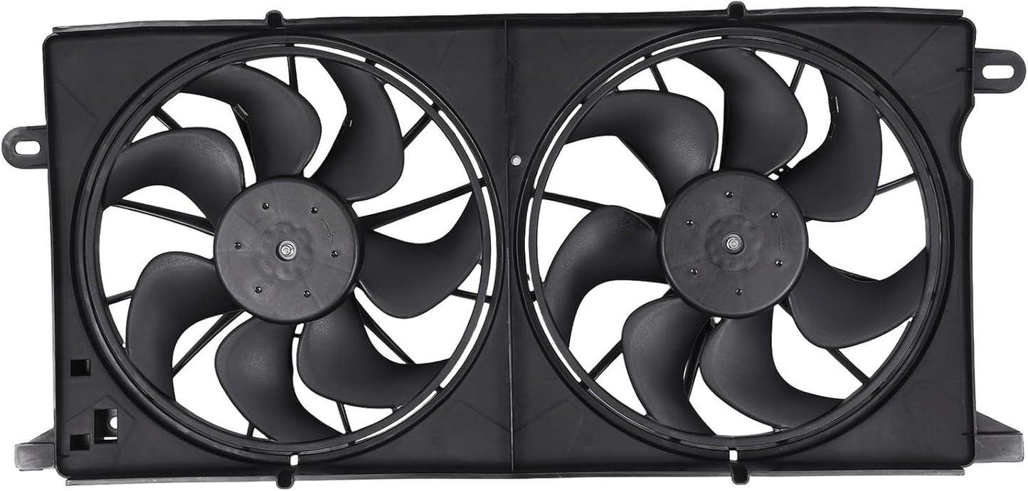 Radiator Cooling Fan Assembly Compatible with 2000-2005 Buick LeSabre 3.8L & Pontiac Bonneville 3.8L – Replaces AC Condenser Fan 620320, 620636, 620-636, 12463008, 12463009, 12463085