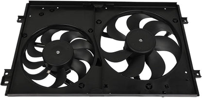 Radiator Condenser Cooling Fan Assembly Compatible with 2000-2002 TT, 2000-2006 TT Quattro, 1999-2006 Golf, 1999-2005 Jetta