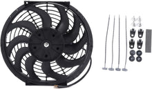 12" Universal Slim Push-Pull Electric Radiator Cooling Fan Mount Kit – Black, 12V