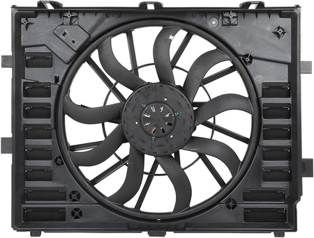 Radiator Cooling Fan Assembly Compatible with 2012-2017 Touareg | Replaces SK621F03, 7P0121203H, 7P0121203C, 7P0121203E, 7P0121203K - KUDUPARTS