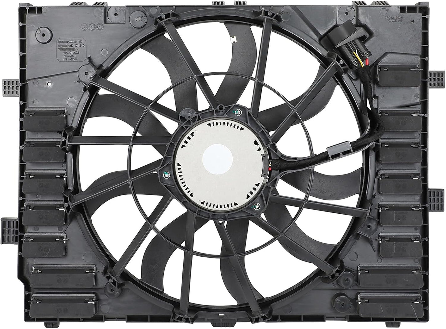 Radiator Cooling Fan Assembly Compatible with 2012-2017 Touareg | Replaces SK621F03, 7P0121203H, 7P0121203C, 7P0121203E, 7P0121203K