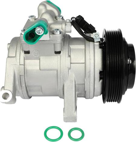 AC Compressor Fast Cooling 6 Grooves Fit for Jeep Grand Cherokee 1999-2004 | Air Conditioning Compressor 10PA17E - KUDUPARTS