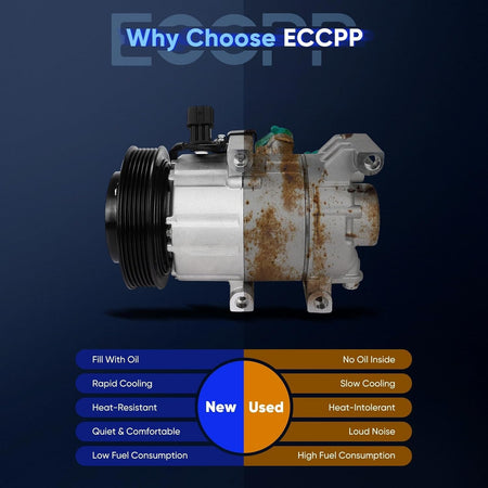 2018-2019 Hyundai Accent 1.6L A/C Compressor with Clutch – Fast Cooling - KUDUPARTS