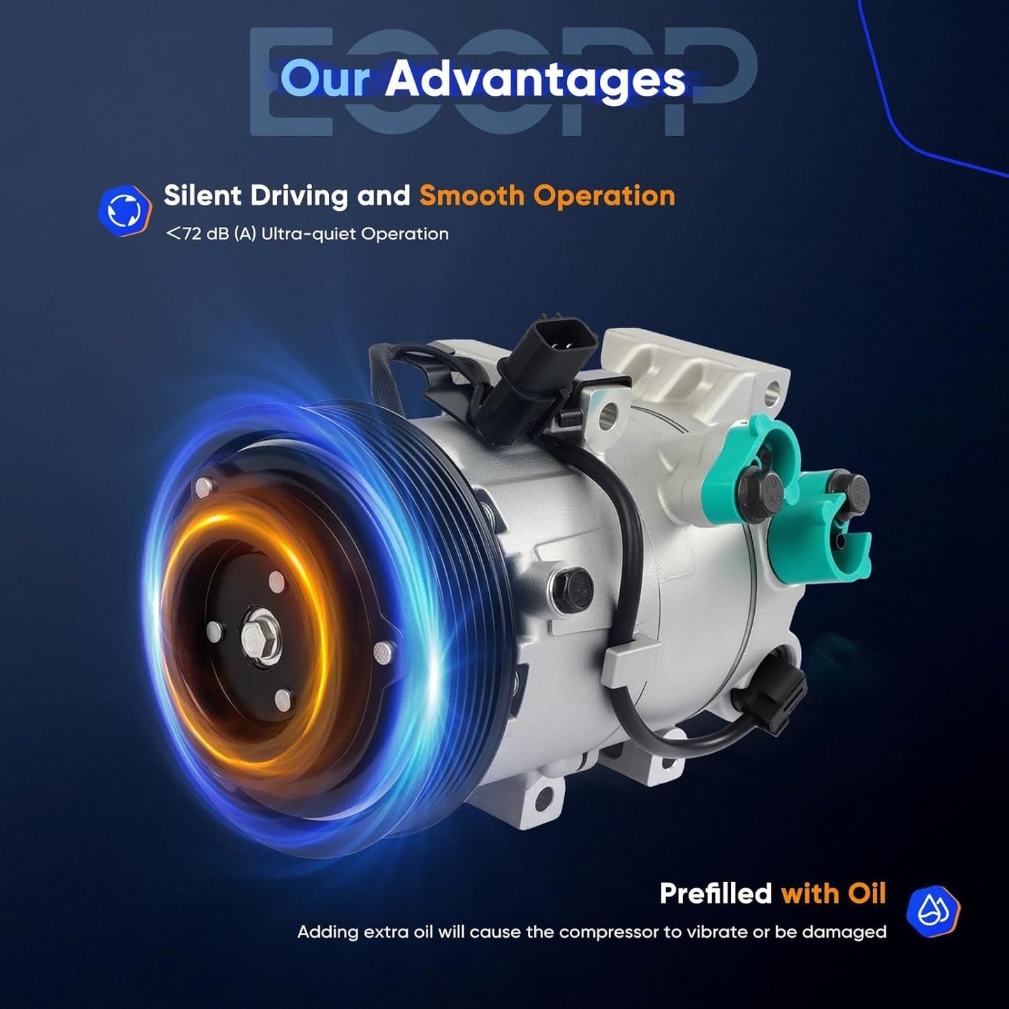 2018-2019 Hyundai Accent 1.6L A/C Compressor with Clutch – Fast Cooling