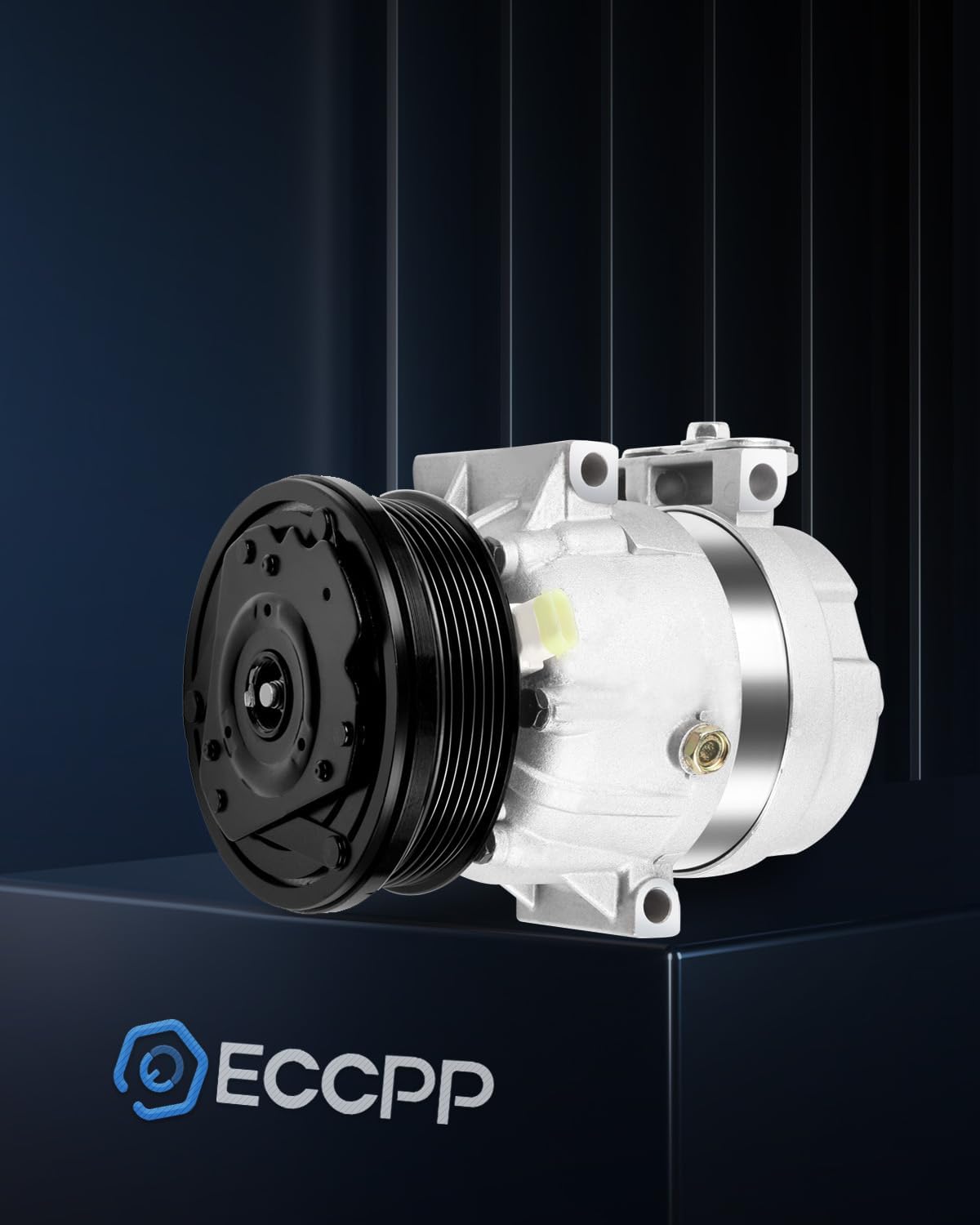 Air Conditioning Compressor with Clutch, Compatible with Buick Century (1996-2005), Chevrolet Impala, Lumina, Malibu, Monte Carlo, and Oldsmobile Cutlass - KUDUPARTS
