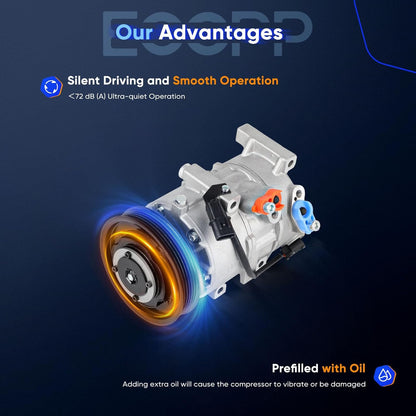 2016-2017 Hyundai Tucson 1.6L A/C Compressor with Clutch