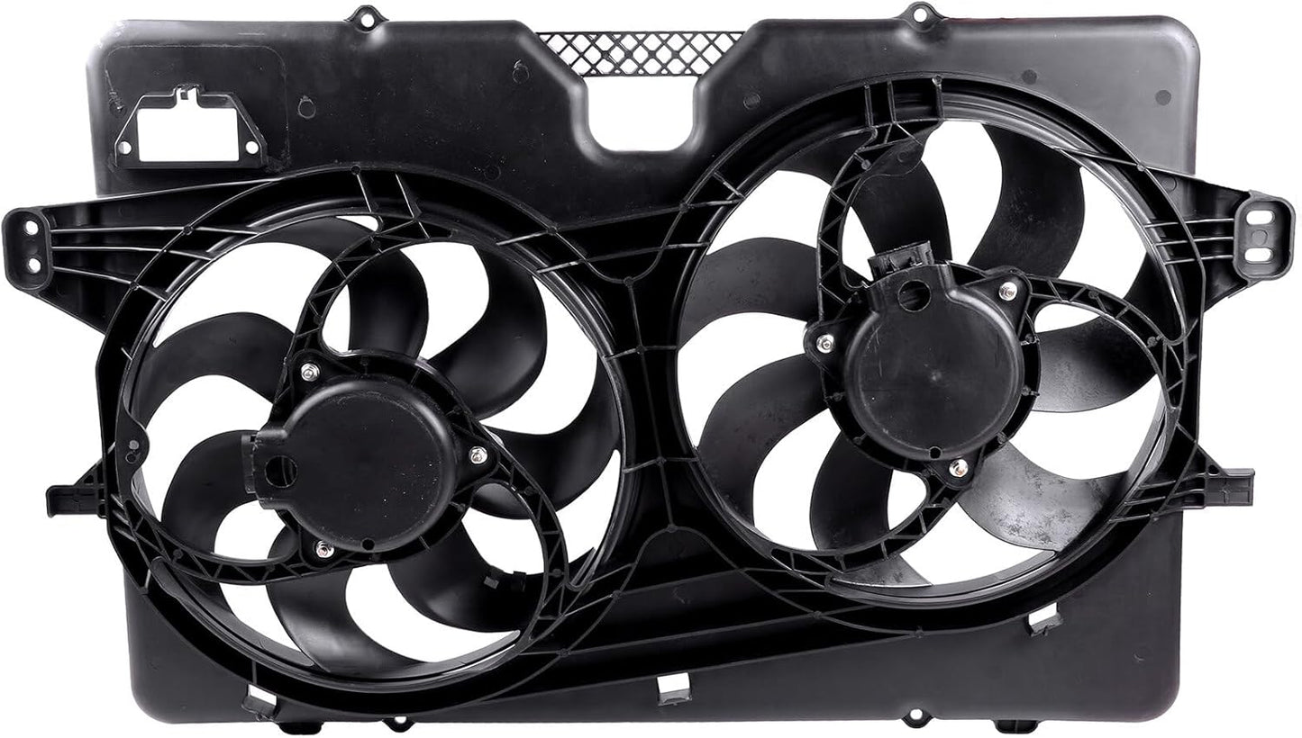 621-038 Cooling Fan + 3675 Condenser Combo for 2008-2012 Ford Escape, 2008-2011 Mazda Tribute & Mercury Mariner