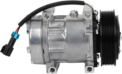 AC Compressor with Clutch – Compatible with Volvo VNL/VNM (10.8L, 12.1L, 12.8L, 14.9L) & Peterbilt Series (1972–2023)