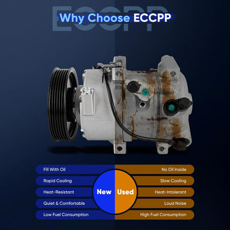 A/C Compressor with Clutch – Compatible with 2016 Kia Sorento 2.4L - KUDUPARTS