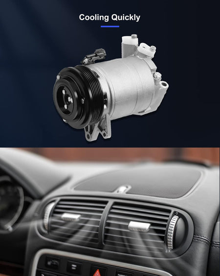 AC Compressor with Clutch | Compatible with Nissan Altima 2002-2006 & Maxima 2004-2008 | 3.5L DKS17D - KUDUPARTS