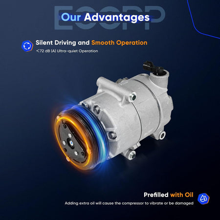 AC Compressor with Clutch – Compatible with Ford Escape 1.5L (2017-2019) - KUDUPARTS