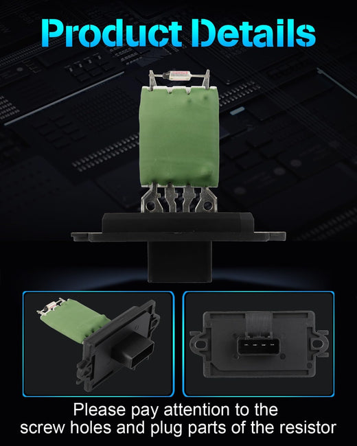 AC Blower Motor Resistor Compatible with 2006-2007 Jeep Commander & 2005-2007 Jeep Grand Cherokee – HVAC Heater Blower Resistor Control Module (973-428, 5143127AA, 973428) - KUDUPARTS