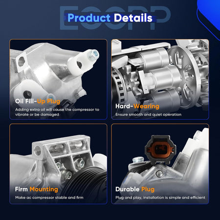 2011-2014 Nissan Cube 1.8L A/C Compressor with Clutch – Fast Cooling - KUDUPARTS