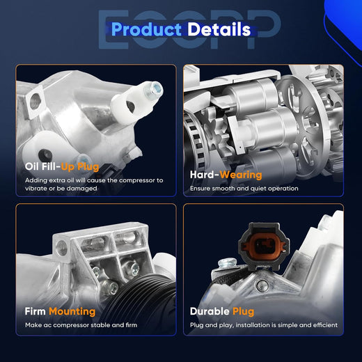2011-2014 Nissan Cube 1.8L A/C Compressor with Clutch – Fast Cooling - KUDUPARTS