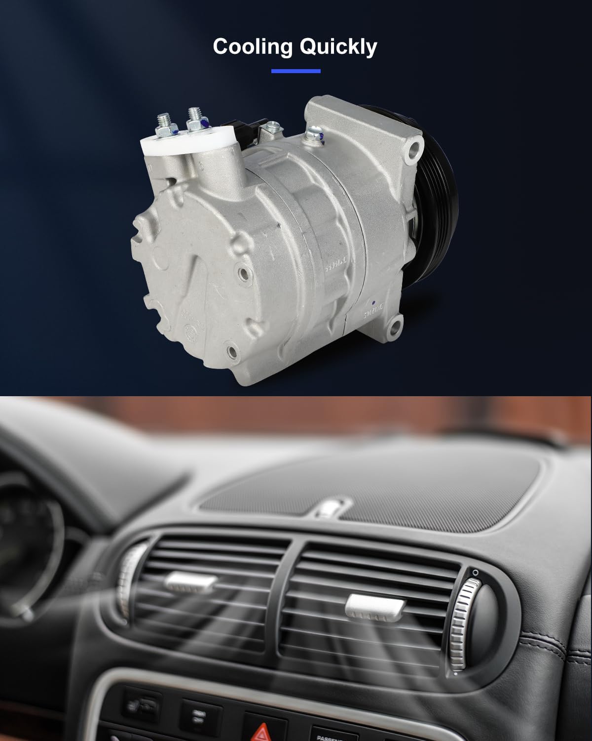 AC Compressor Fast Cooling – Compatible with Nissan 350Z 3.5L (2003-2006) - KUDUPARTS