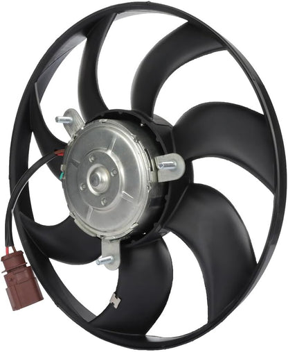 Radiator Cooling Fan Assembly Compatible with 2006-2013 Audi A3, 2009-2015 A3 Quattro, 2005-2010 TT Quattro - Replaces 34155006000, 621460, FA70776, 1K0121205AB, 1K0121205AB9B9
