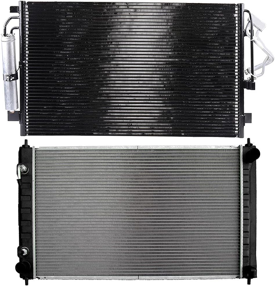 Replacement Radiator 2988 & Condenser 3639 Compatible with Nissan Altima 2.5L (2007-2013), Altima 3.5L (2007-2013), Maxima 3.5L (2009-2014)