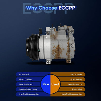 AC Compressor with Clutch – Rapid Cooling – Fits 2012–2017 Jeep Wrangler 3.6L