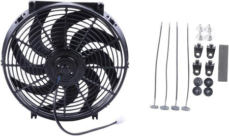 14-Inch Universal Radiator Cooling Fan Assembly – Easy Installation - KUDUPARTS