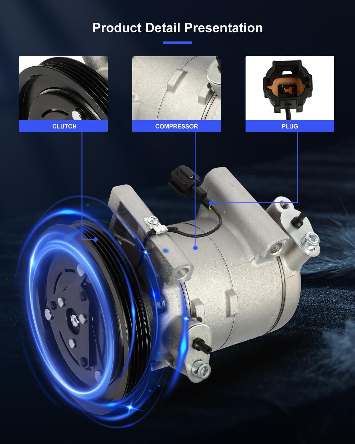 AC Compressor Fast Cooling – Compatible with 1999-2004 Nissan Frontier & Xterra 3.3L