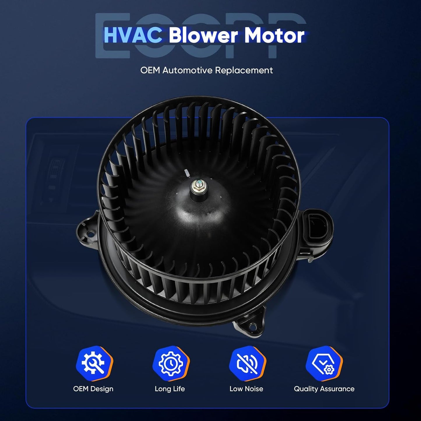AC Blower Motor Compatible with 2015-2023 Ford Transit-150/250/350, Transit-350 HD, & 2022-2023 E-Transit – HVAC Heater Blower Motor Replacement (700359)