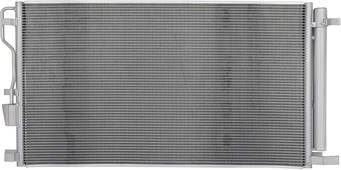 AC Condenser Compatible with 2020-2022 Kia Sportage & 2019-2021 Hyundai Tucson, Radiator Cooling Fan Assembly, Replacement 30141, 97606D3820