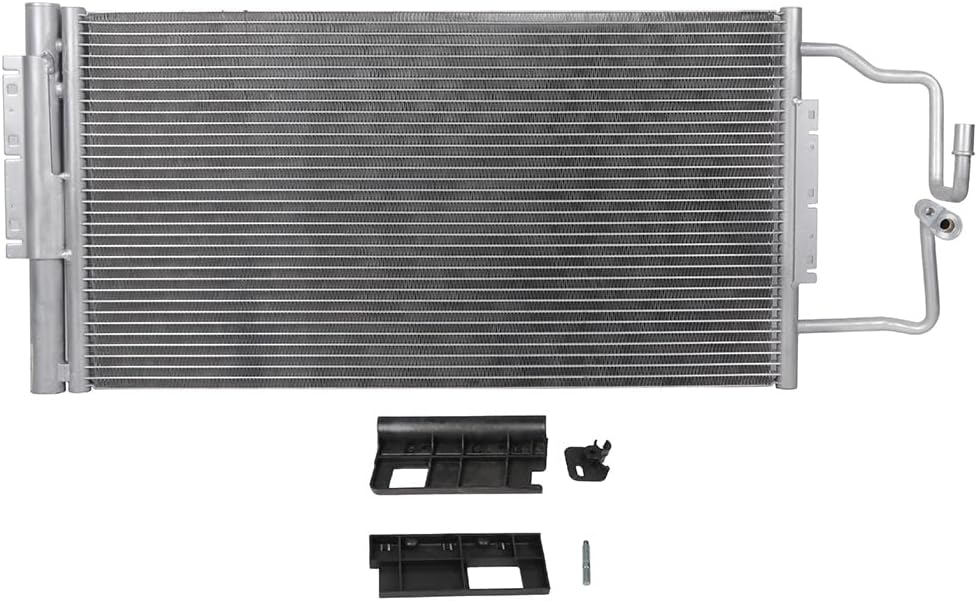 AC Condenser Compatible with 2014-2016 Chevrolet Impala Limited & 2006-2013 Impala – Radiator Cooling Fan Assembly, Replacement 3474, 23287351, 89018842, GM3030268