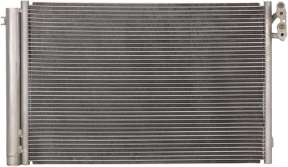 AC Condenser Compatible with 2008-2010 BMW 128i & 2006-2011 BMW 323i | Radiator Cooling Fan Assembly | Replacement 3443, 64539229022, 64509169791, BM3030124, 64536930040