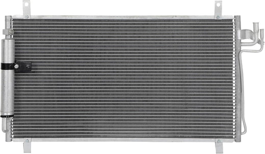 AC Condenser Compatible with 2003-2007 Infiniti G35 Base Coupe 2-Door & Sedan 4-Door – Radiator Cooling Fan Assembly, Replacement 92100AL570, 4704 - KUDUPARTS
