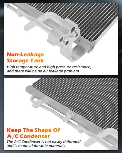 AC Condenser Compatible with 2019-2020 Kia Optima – Radiator Cooling Fan Assembly, Replacement 30139, 3794, 3794C, CN 3794PFXC, CN3794PFXC, 7-3794, 40329, 23305638, GM3030285, V40620038
