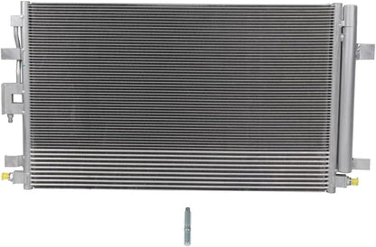 AC Condenser Compatible with 2018-2019 Chevrolet Equinox L/LS/LT/Premier Plus Sport Utility 4-Door, Radiator Cooling Fan Assembly, Replacement 30082, 23270537, 84550136