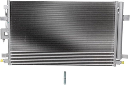 AC Condenser Compatible with 2018-2019 Chevrolet Equinox L/LS/LT/Premier Plus Sport Utility 4-Door, Radiator Cooling Fan Assembly, Replacement 30082, 23270537, 84550136 - KUDUPARTS
