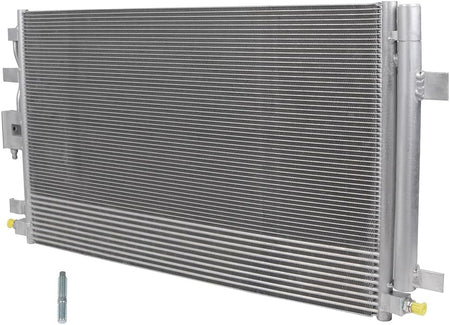 AC Condenser Compatible with 2018-2019 Chevrolet Equinox L/LS/LT/Premier Plus Sport Utility 4-Door, Radiator Cooling Fan Assembly, Replacement 30082, 23270537, 84550136 - KUDUPARTS