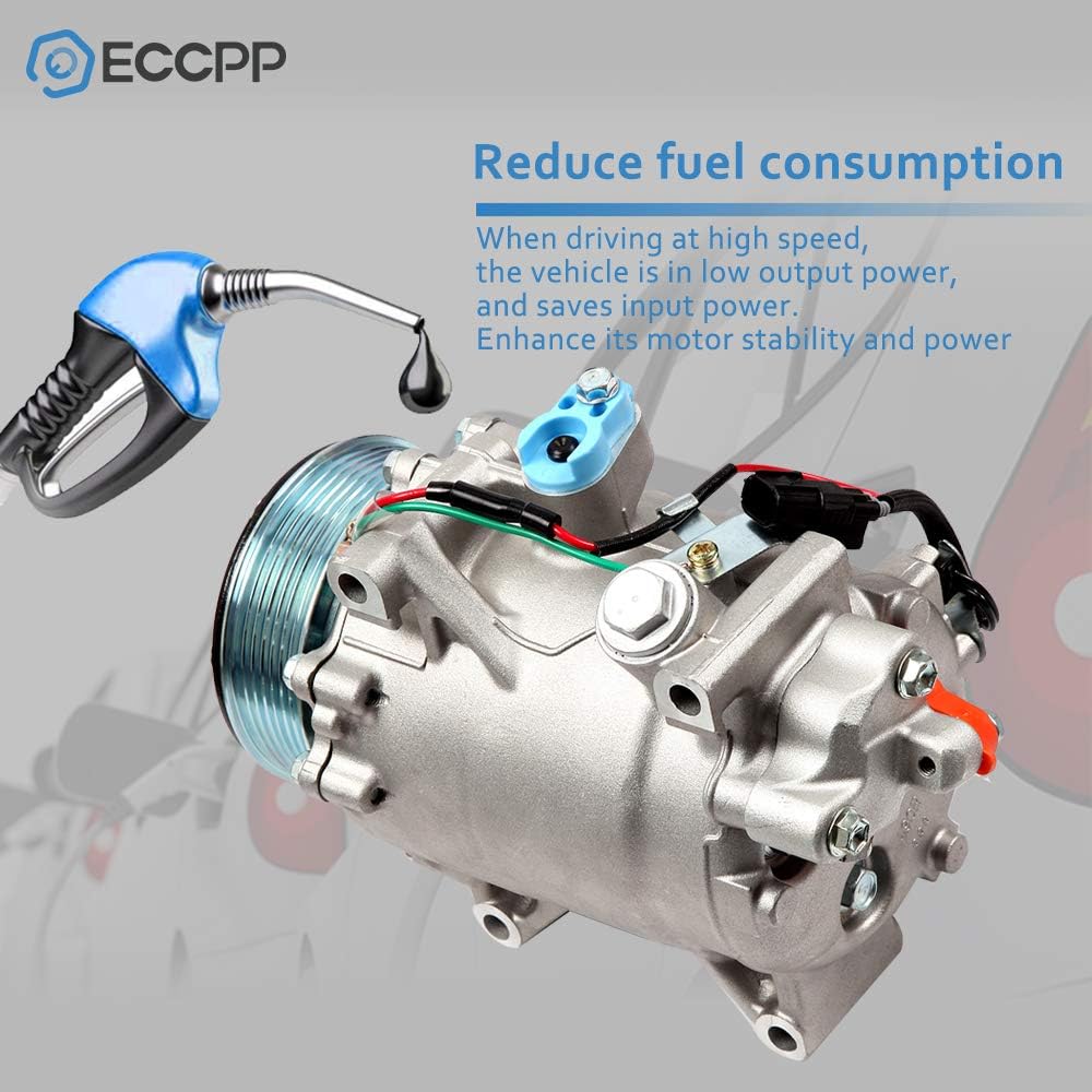 AC Compressor with Clutch TRSE09 – Compatible with Honda Civic (2007-2015), Honda CR-V 2.4L (2007-2012), Acura RDX 2.3L