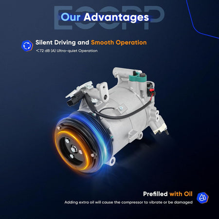 A/C Compressor with Clutch – Compatible with 2016-2021 Honda Civic 2.0L - KUDUPARTS