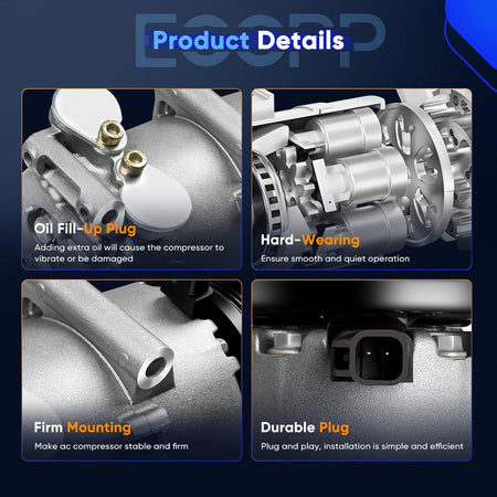 Ford Focus 2.0L AC Compressor with Clutch – Fits 2012-2014 - KUDUPARTS