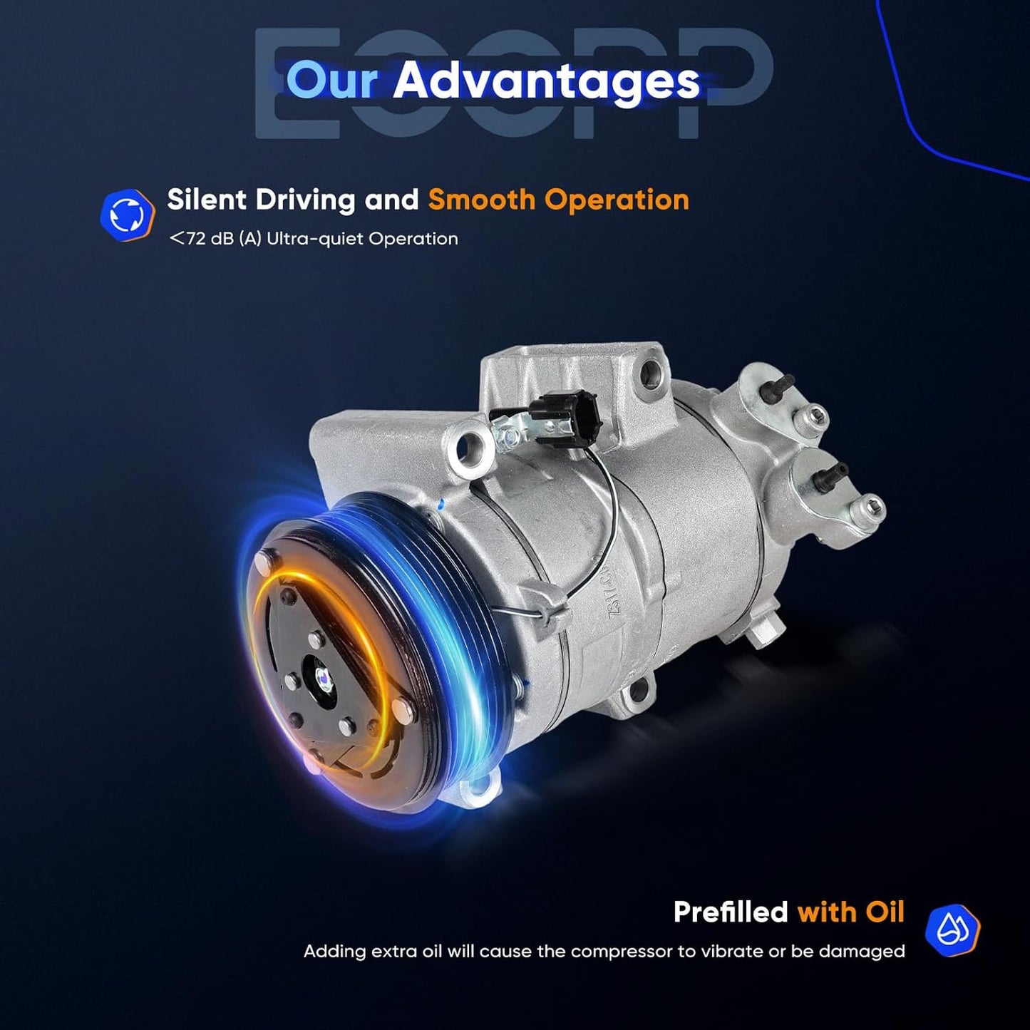 A/C Compressor with Clutch – Compatible with Infiniti QX56 5.6L (2004-2013) & Nissan NV2500/NV3500 (2012-2016)