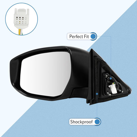 2013-2018 Nissan Altima Driver Side Exterior Mirror Replacement (963023TH0A-PFM) - KUDUPARTS