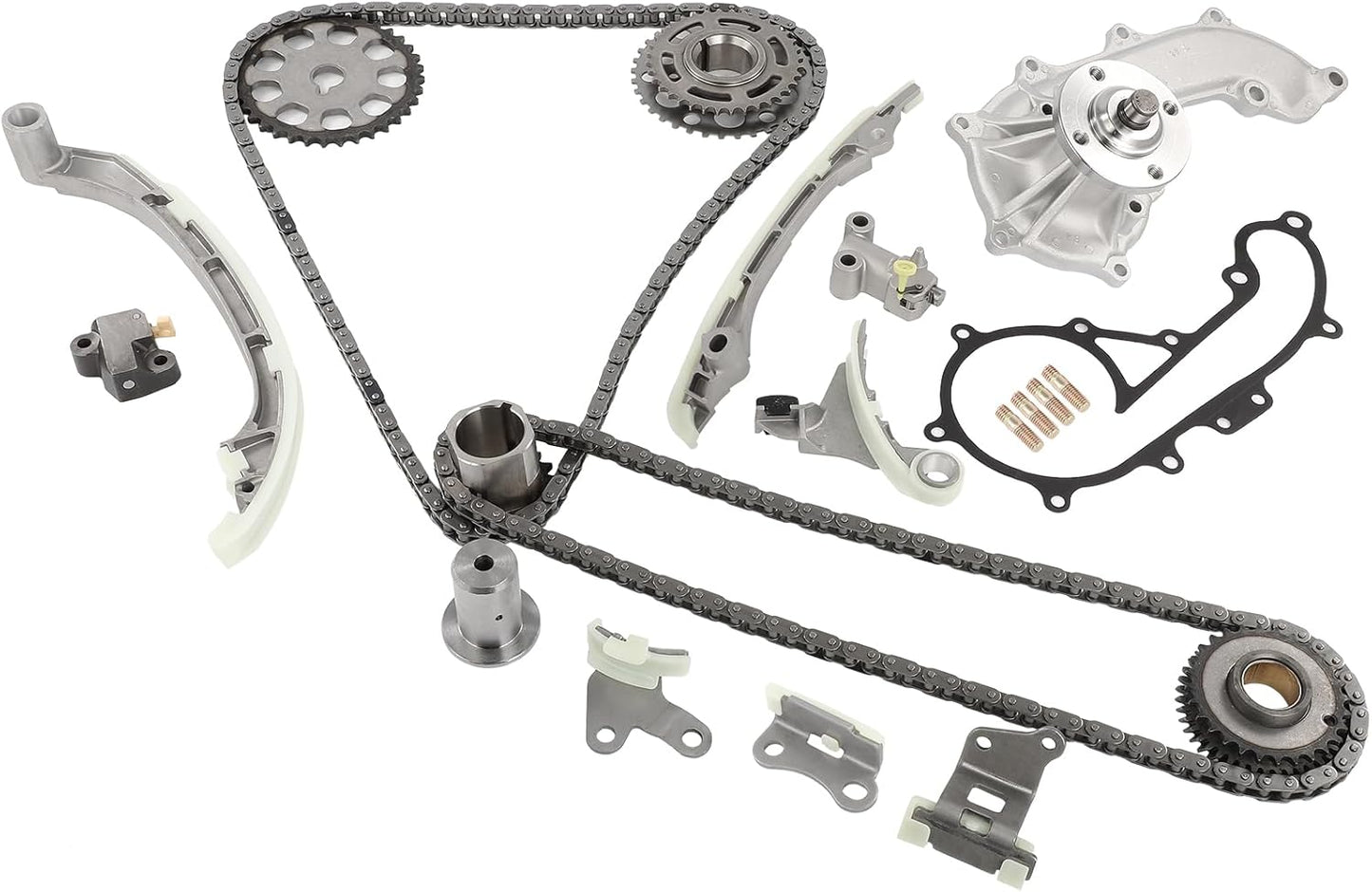 Engine Timing Chain Kit Compatible with 2005-2015 Toyota Tacoma & 2010 Toyota 4Runner – OE 13063-75011, 13506-75070