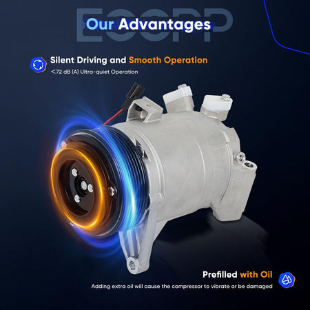AC Compressor Compatible with Nissan Murano, Maxima, Quest, Pathfinder & Infiniti QX60 3.5L 2008-2015 – Fast Cooling - KUDUPARTS
