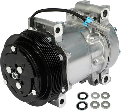 AC Compressor with Clutch for Chevrolet C1500-C3500, K1500-K3500, Suburban 1500, Tahoe 5.7L (1996-1999)
