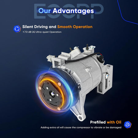 AC Compressor Fast Cooling 2015-2023 – Compatible with Nissan Maxima & Murano 3.5L - KUDUPARTS