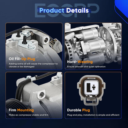 Honda Accord 2.4L A/C Compressor with Clutch (2003-2007)