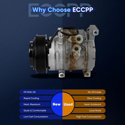AC Compressor with Clutch – Compatible with Scion tC 2.4L (2005-2010)