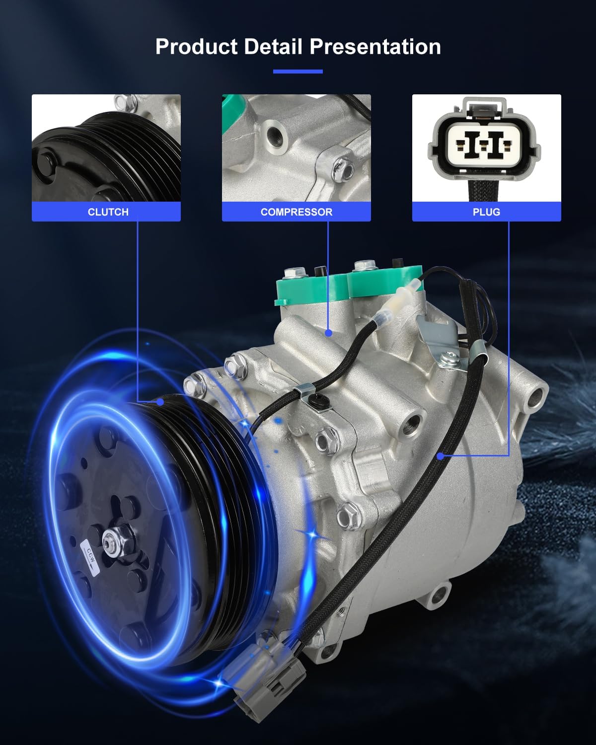 AC Compressor Fast Cooling – Compatible with Honda Civic 1.7L (2002-2005)