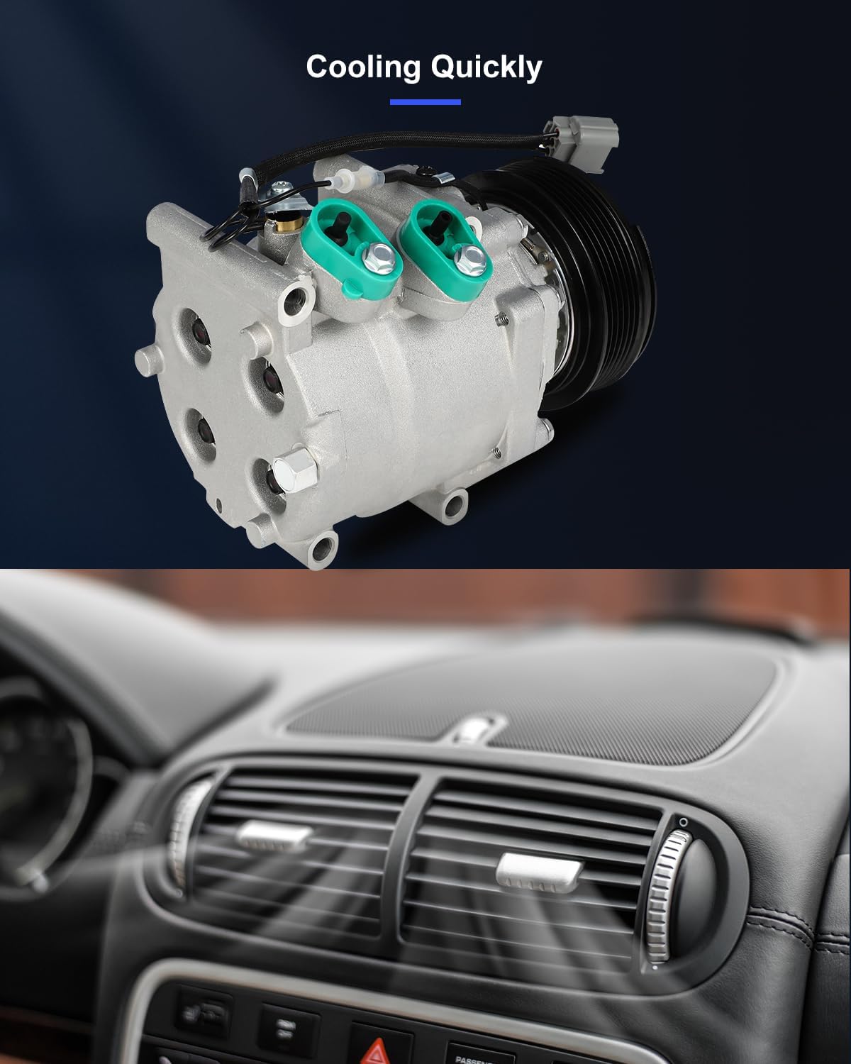AC Compressor Fast Cooling – Compatible with Honda Civic 1.7L (2002-2005) - KUDUPARTS