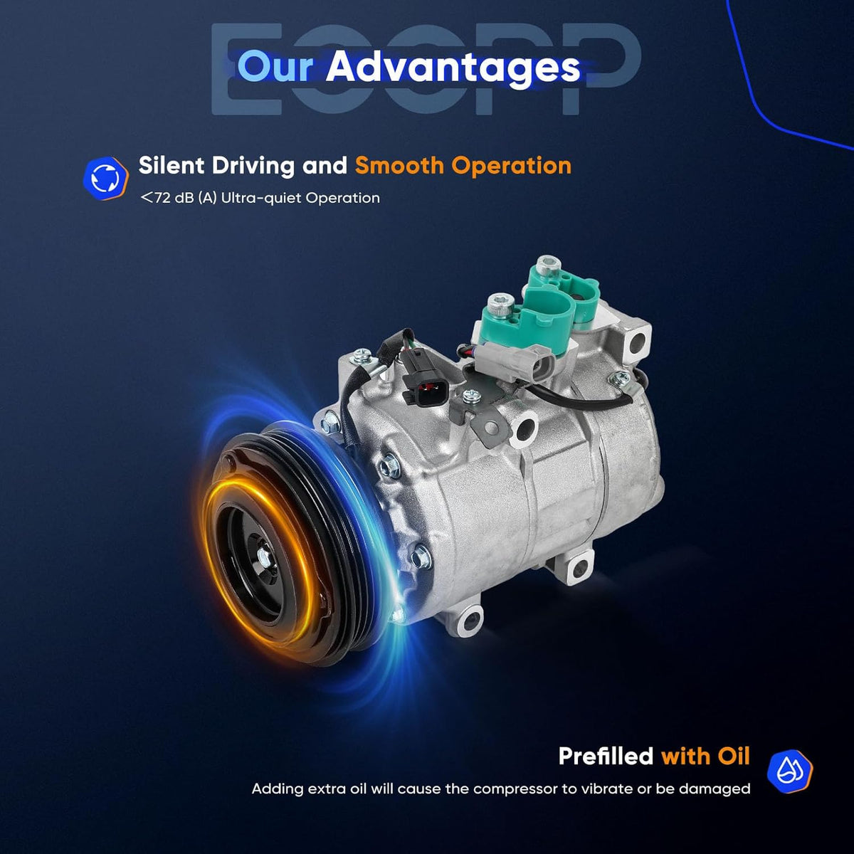 A/C Compressor with Clutch – Compatible with Ford Focus 2.0L (2014-2018) - KUDUPARTS
