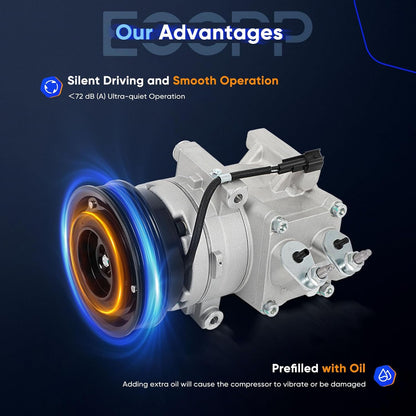 AC Compressor with Clutch – Compatible with Ford Fiesta 1.6L (2010-2013)